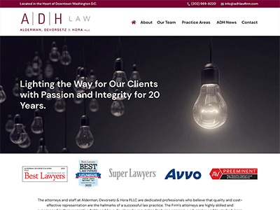Law Firm Website design for Alderman, Devorsetz & Hor…