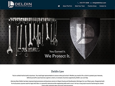 Law Firm Website design for Deldin Law