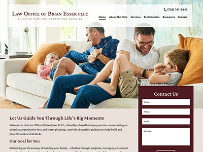 Law Firm Website design for Law Office of Brian Esser
