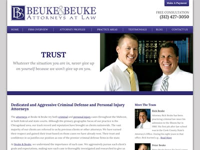 Law Firm Website design for The Law Offices of Beuke…