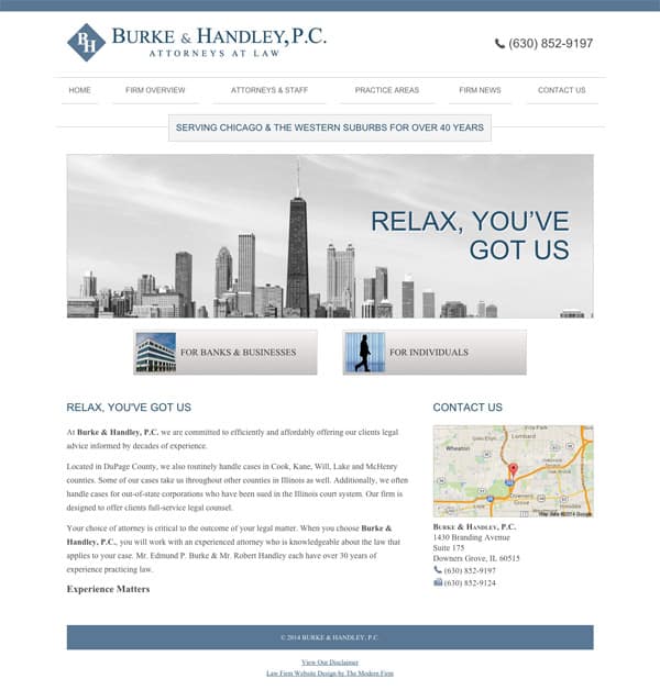 Law Firm Website Design for Burke & Handley, P.C.