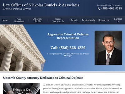 Law Firm Website design for Law Offices of Nickolas D…