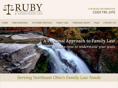 Law Firm Website design for Ruby & Associates, LPA