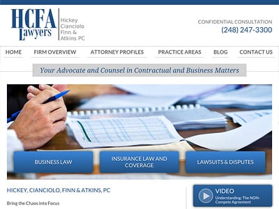 Law Firm Website design for Hickey, Cianciolo, Finn &…