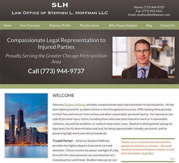 Mobile Friendly Law Firm Webiste for Law Offices of Stephen L. Hoffman