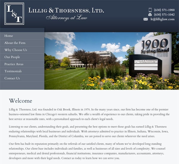Mobile Friendly Law Firm Webiste for Lillig & Thorsness, Ltd.
