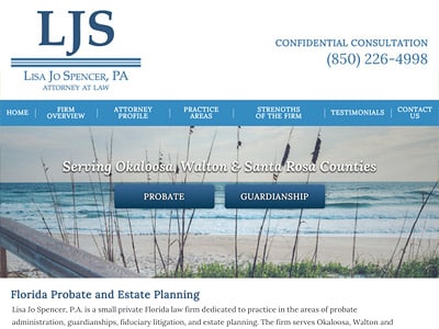 Law Firm Website design for Lisa Jo Spencer, P.A.