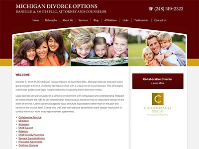 Law Firm Website design for Danielle A. Smith PLLC