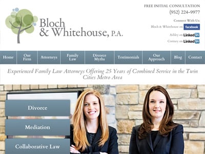 Law Firm Website design for Bloch & Whitehouse, P.A.