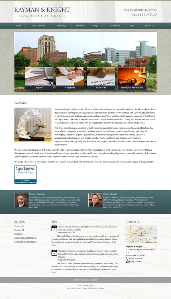 Law Firm Website for Rayman & Knight