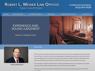 Law Firm Website design for Robert L. Weiner Law Offi…