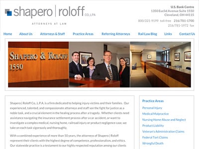Law Firm Website design for Shapero | Roloff Co., L.P…