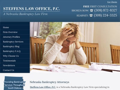 Law Firm Website design for Steffens Law Office, P.C.