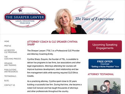 Law Firm Website design for The Sharper Lawyer