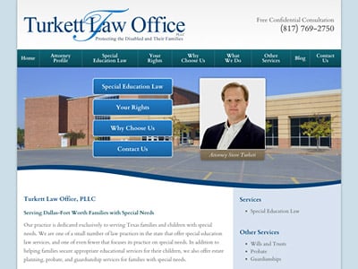 Law Firm Website design for Turkett Law Office, PLLC