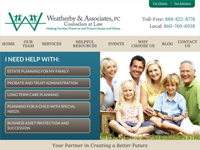 Law Firm Website design for Weatherby & Associates, P…