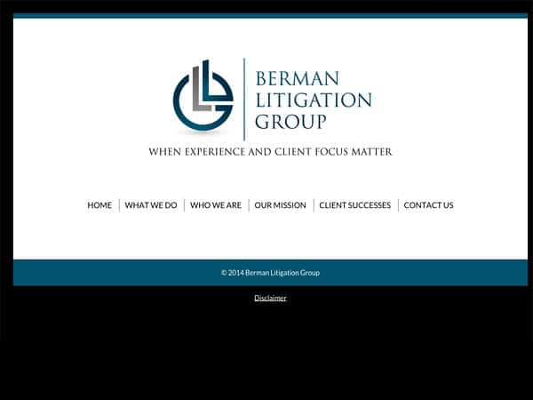 Mobile Friendly Law Firm Webiste for Berman Litigation Group