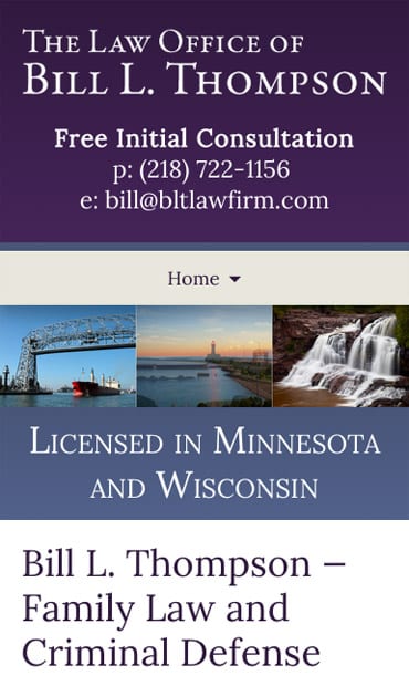 Responsive Mobile Attorney Website for The Law Office of Bill L. Thompson