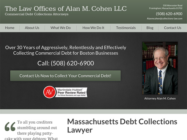 Mobile Friendly Law Firm Webiste for The Law Offices of Alan M. Cohen, LLC