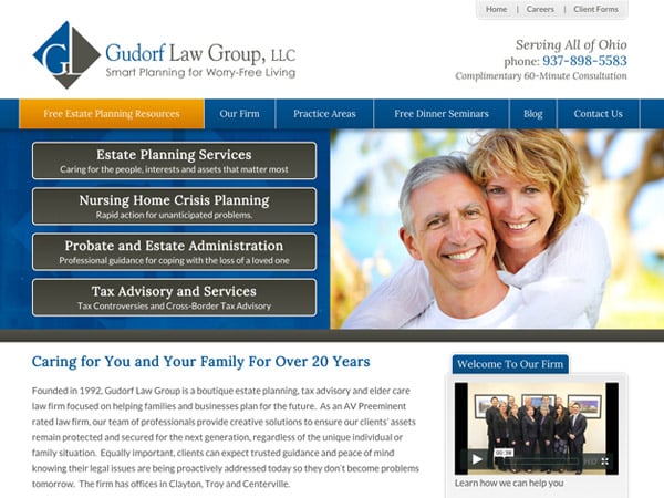 Mobile Friendly Law Firm Webiste for Gudorf Law Group, LLC