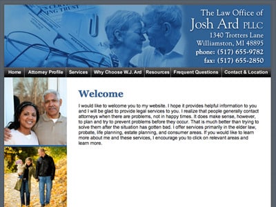 Law Firm Website design for Law Office of Josh Ard PL…