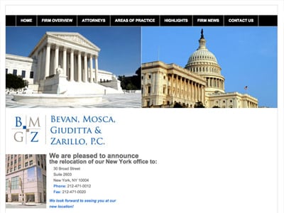 Law Firm Website design for Bevan, Mosca, Giuditta &…
