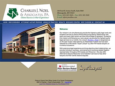 Law Firm Website design for Charles J. Noel & Associa…