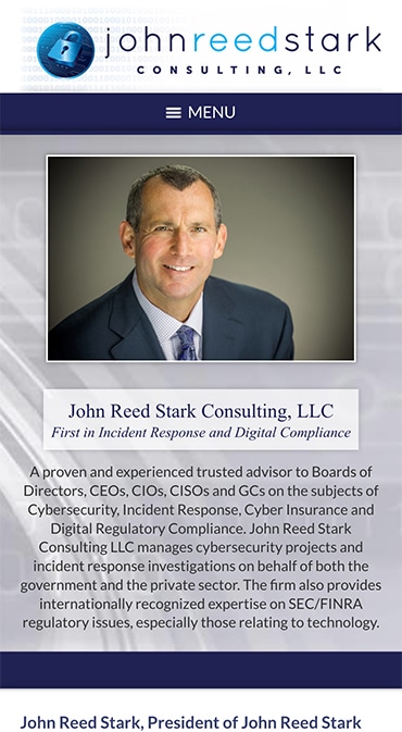 Responsive Mobile Attorney Website for John Reed Stark Consulting, LLC