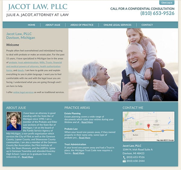 Law Firm Website Design for Jacot Law, PLLC