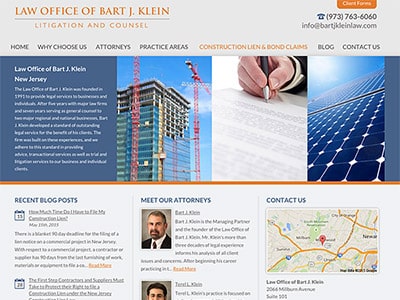 Law Firm Website design for Law Office of Bart J. Kle…