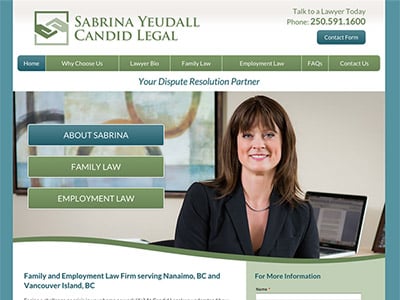 Law Firm Website design for Candid Legal