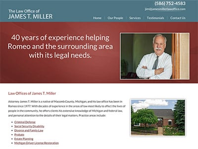 Law Firm Website design for Law Offices of James T. M…