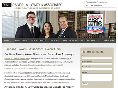Law Firm Website design for Randal A. Lowry & Associa…