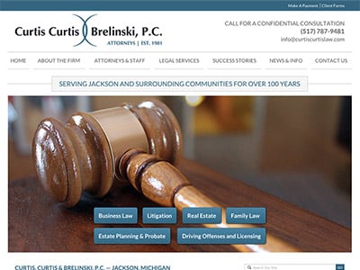 Law Firm Website design for Curtis, Curtis & Brelinsk…