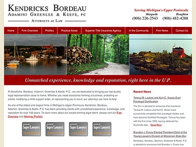 Law Firm Website design for Kendricks, Bordeau, Adami…