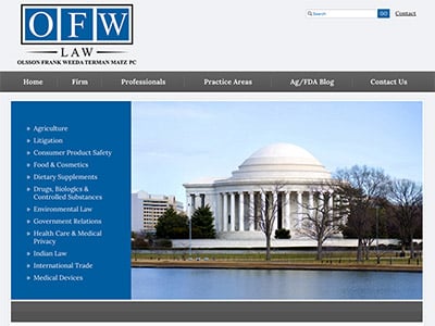 Law Firm Website design for Olsson Frank Weeda Terman…
