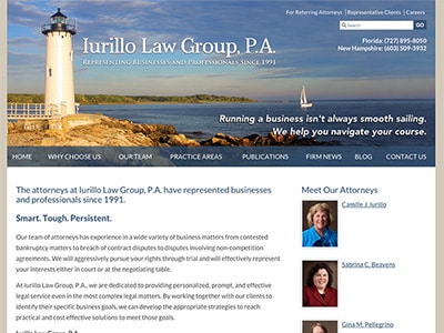 Law Firm Website design for Iurillo Law Group, P.A.