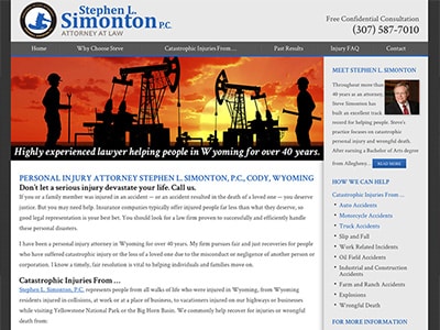 Law Firm Website design for Stephen L. Simonton P.C.