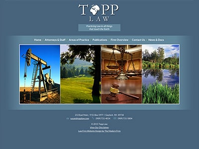 Law Firm Website design for Topp Law