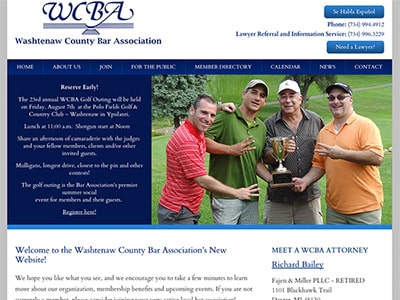 Law Firm Website design for Washtenaw County Bar Asso…