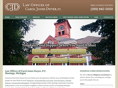 Law Firm Website design for Law Offices of Carol Jone…