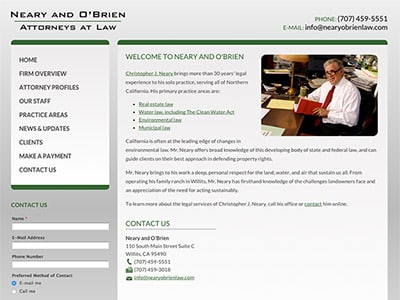 Law Firm Website design for Neary and O'Brien