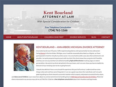 Law Firm Website design for Kent Bourland