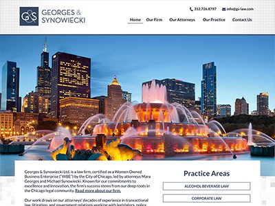 Law Firm Website design for Georges & Synowiecki Ltd.