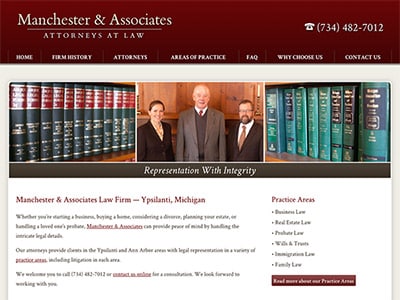 Law Firm Website design for Manchester & Associates
