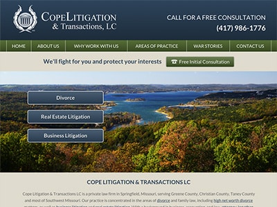 Law Firm Website design for Cope Litigation & Transac…
