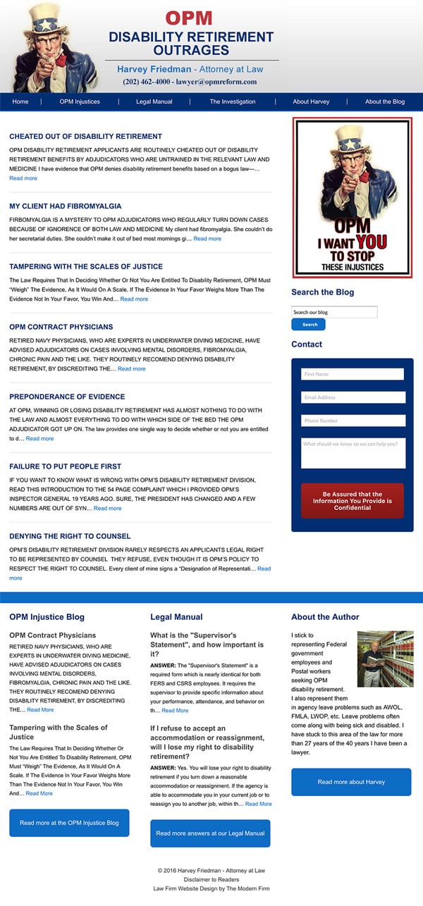 Law Firm Website Design for Harvey Friedman - Attorney at Law