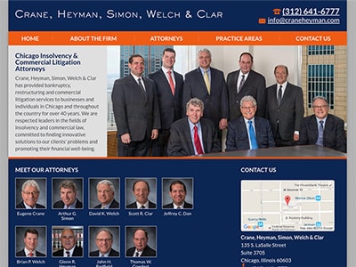 Law Firm Website design for Crane, Heyman, Simon, Wel…