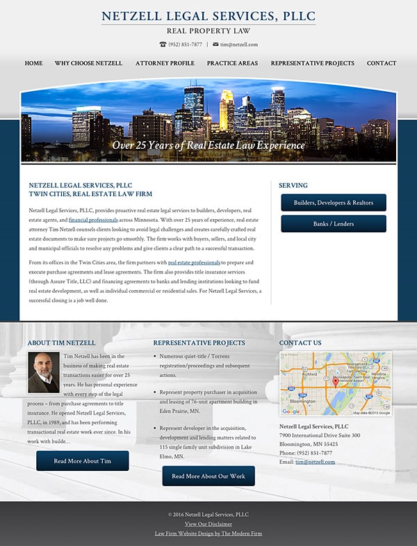 Law Firm Website Design for Netzell Legal Services, PLLC