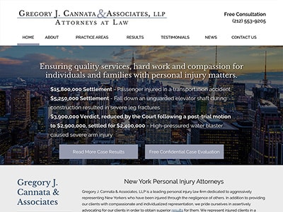 Law Firm Website design for Gregory J. Cannata & Asso…